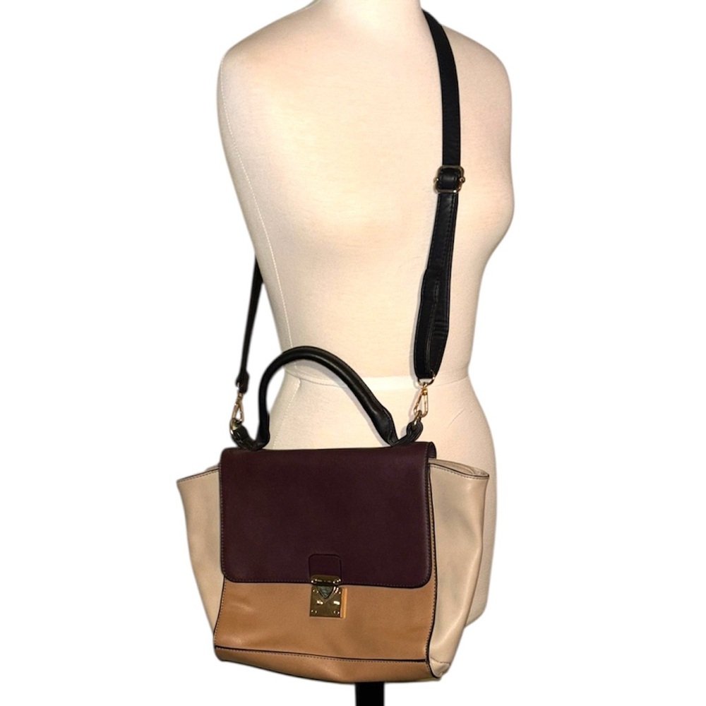 Stylish Multi-Tone Satchel Bag